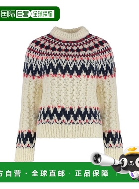 香港直邮moncler 盟可睐 女士 幾何提花圓領毛衣 9C00003M7948