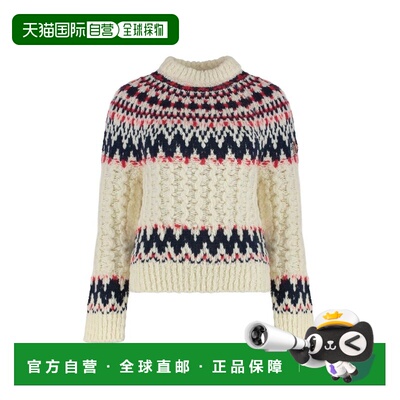 香港直邮moncler 盟可睐 女士 幾何提花圓領毛衣 9C00003M7948