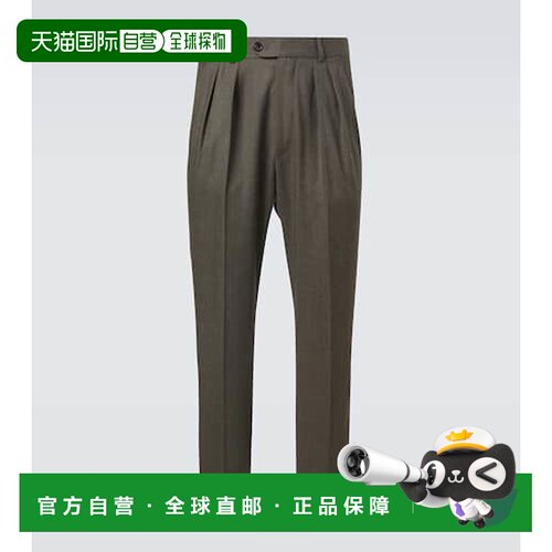 香港直邮Loro Piana 诺悠翩雅 男士 Stafford 初剪羊毛直筒长裤
