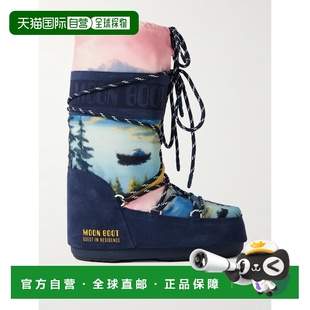 月亮靴 boot 女士 Guest 1h可退 山羊皮边印花雪 香港直邮moon
