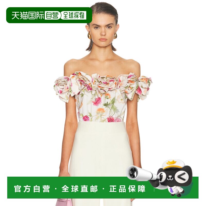 1h可退 美国直邮CAROLINA HERRERA 女士 露肩花朵上衣 R2611N231P