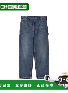 自营欧洲直邮Carhartt OG男士深蓝色棉质直筒牛仔裤直筒裤
