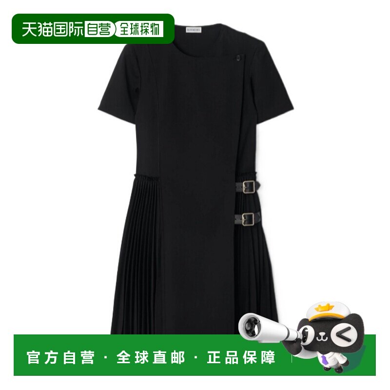 1h可退 香港直邮BURBERRY 女士连衣裙 81160151 CO 黑色 羊毛混纺