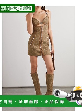 香港直邮Versace 挖剪提花迷你连衣裙包臀裙 10112331A03315