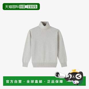 自营欧洲直邮APC 女士浅灰色羊绒/羊毛毛衣高领