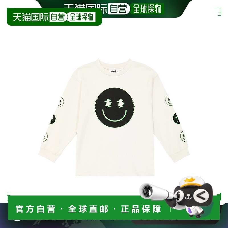 1h可退 香港直邮Molo 女童 Rube 印花棉质卫衣童装 beige米色 舒