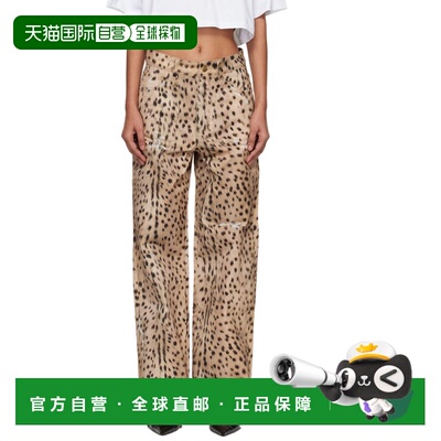 香港直邮AMIRI 女士 驼色 Deer Carpenter 牛仔裤 AWBMJE1003