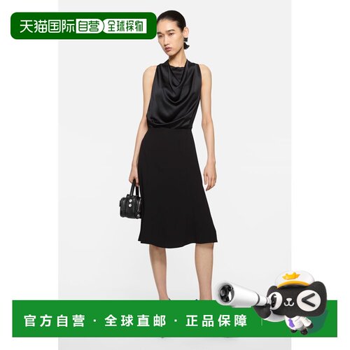欧洲直邮ACNE STUDIOS(艾克妮) Robe mi-longue en satin