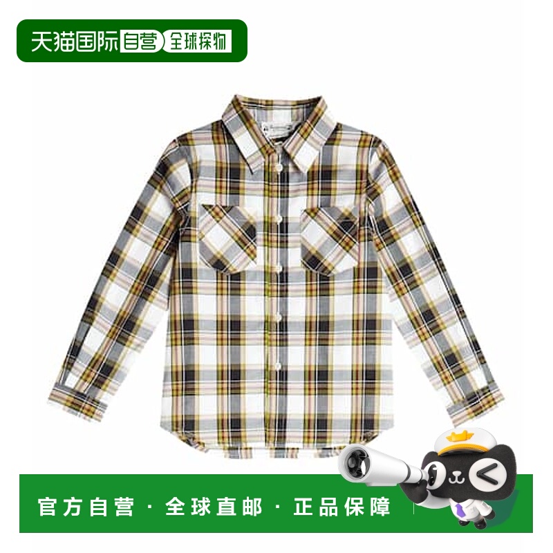 1h可退 香港直邮Bonpoint 女童 Altman 格纹棉府绸衬衫童装