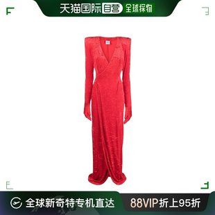 女士天鹅绒裹身礼服裙 香港直邮Vetements 维特萌