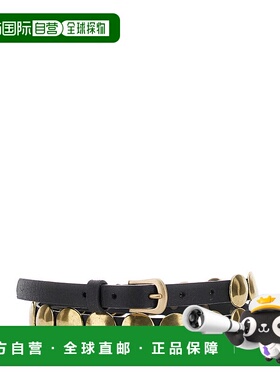 1h可退 香港直邮GOLDEN GOOSE 女士 Trinidad 饰钉腰带 GWA00408A