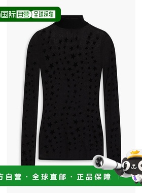 1h可退 香港直邮Sandro 女士 植绒针织高领毛衣 SFPPU02014NOIR