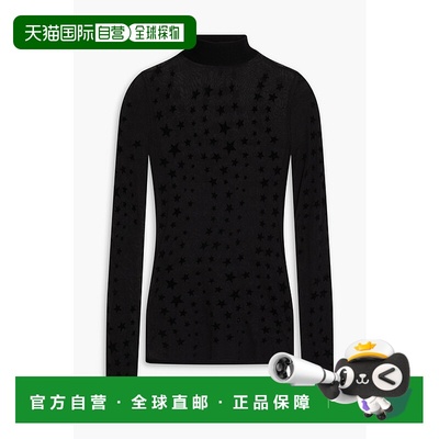 1h可退 香港直邮Sandro 女士 植绒针织高领毛衣 SFPPU02014NOIR