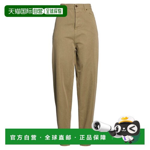 1h可退 香港直邮Saint Laurent 圣罗兰 女士 休闲长裤 green绿色