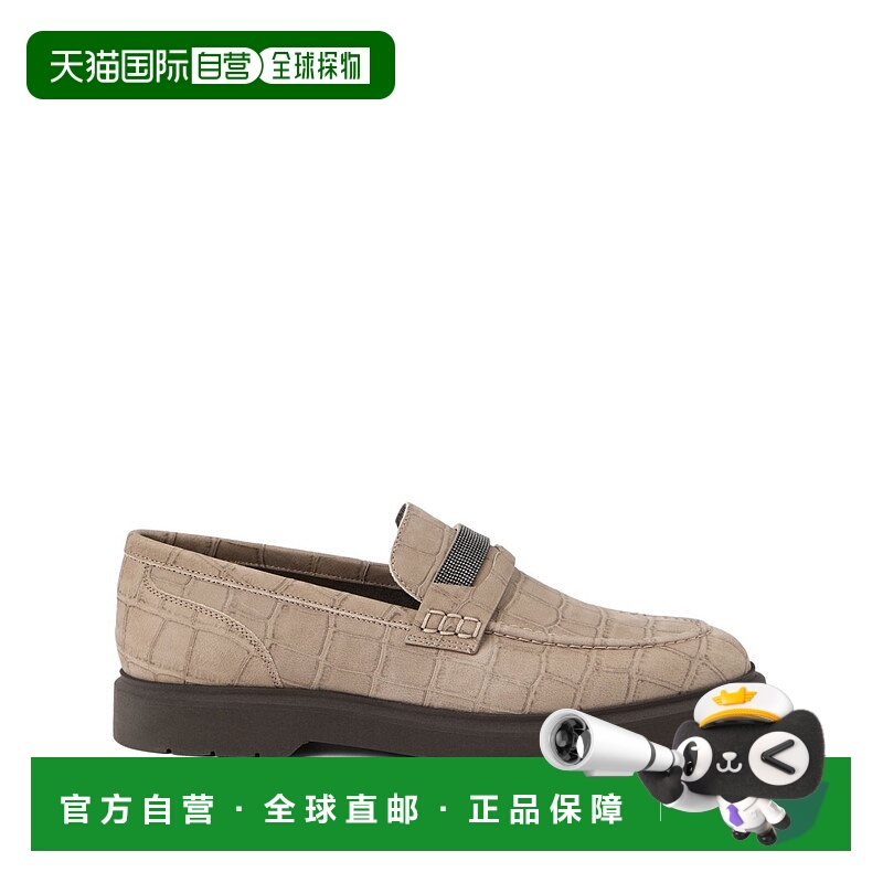 香港直邮Brunello Cucinelli 圆头乐福鞋 MZDCG2370P一脚蹬松糕鞋