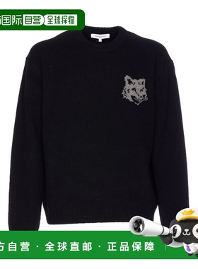 1h可退 香港直邮MAISON KITSUNE 男士 狐狸頭嵌花毛衣 PM00816KM0
