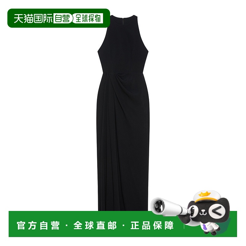 香港直邮Givenchy 绉纱卡迪垂坠挂脖晚礼服 BW22M7164K