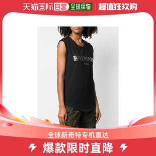 香港直邮Balmain RF01162I170 T恤 logo印花无袖