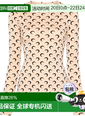 1h可退 香港直邮Marine Serre 女士 长袖T恤 WTS006ACJER0001