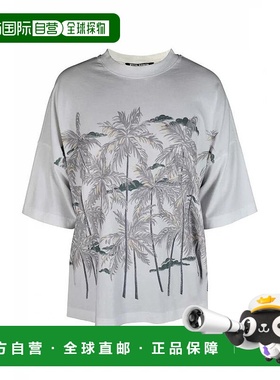 香港直邮Palm Angels 棕榈天使 男士 图案印花圆领 T 恤 PMAA041S