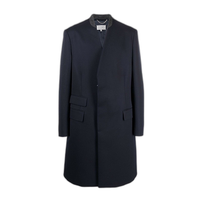 1h可退 香港直邮Maison Margiela 海军蓝休闲大衣 S50AA0103S4810