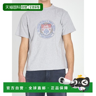 香港直邮Balenciaga 巴黎世家 男士 and Polos T恤浅灰色T恤 8502