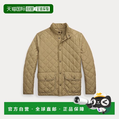 自营欧洲直邮Ralph Lauren拉夫劳伦 男士复古沙色绗缝衬里夹克