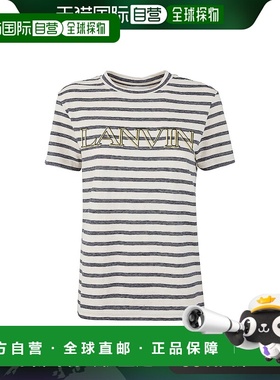 欧洲直邮LANVIN 女士T恤 RWTS0030J004E230220条纹女装