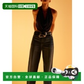 自营欧洲直邮Mango芒果 女士蓝色直筒牛仔裤 处有缝份