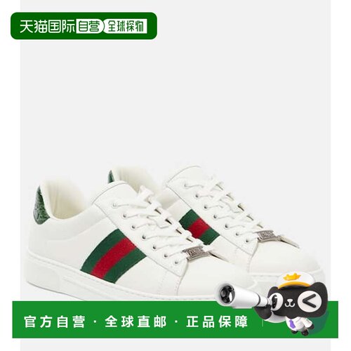 1h可退 香港直邮Gucci 古驰 女士 Ace 皮质运动鞋 colorful花色