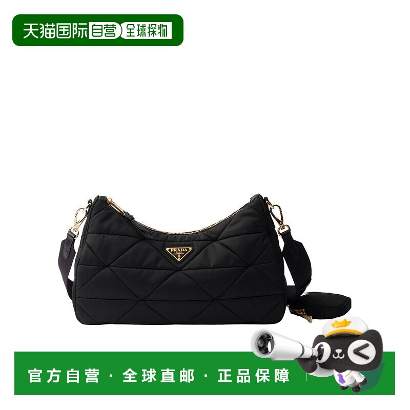 香港直邮Prada 大号拉链单肩包 1BC232RDJNVB9O斜挎包手提包