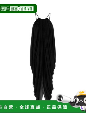 1h可退 香港直邮LOEWE 罗意威 女士 黑色真丝连衣裙 S359Y09XJ0BL