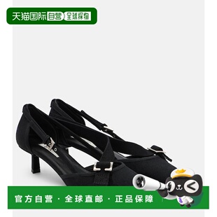 帆布浅口鞋 女士 BLACK 女鞋 舒适 香港直邮Prada 黑色时尚 普拉达