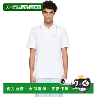 1h可退 香港直邮Casablanca 男士 白色 Embossed Laurel Polo 衫
