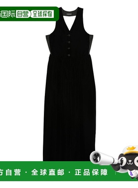 香港直邮Emporio Armani 安普里奥 阿玛尼 女士 黑色真丝连衣裙 E