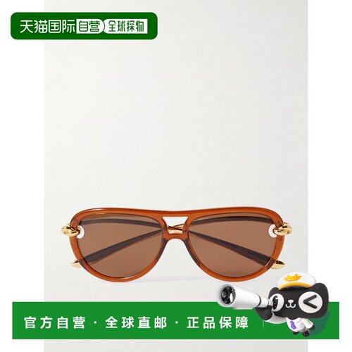 1h可退Bottega Veneta 葆蝶家 女士 Eyewear 飞行员镜框太阳镜配