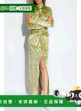 香港直邮Nanushka 正面扭转压花天鹅绒长袖上衣 NW24RSTP017