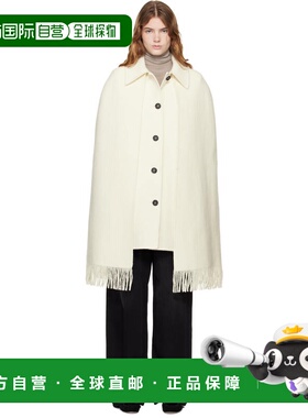 1h可退 香港直邮toteme 女士 灰白色 Fringe Cape 大衣 261WRO026