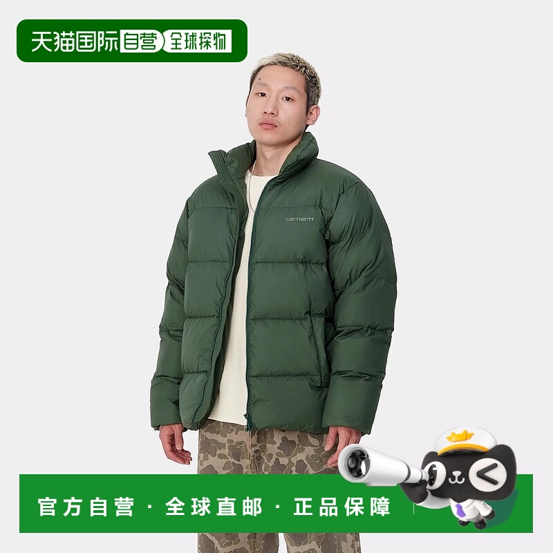 欧洲直邮Carhartt Wip 男士绿色涤纶羽绒服夹克