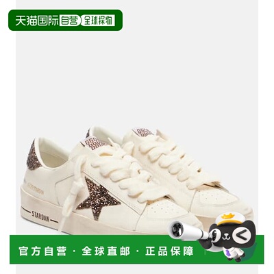 香港直邮GOLDEN GOOSE 女士 Stardan 精饰皮质运动鞋白色鞋女鞋