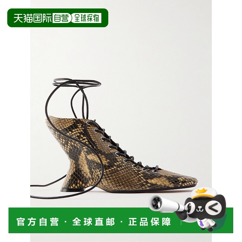 1h可退 香港直邮Dries Van Noten 德赖斯 范诺顿 女士 绑带蛇皮质