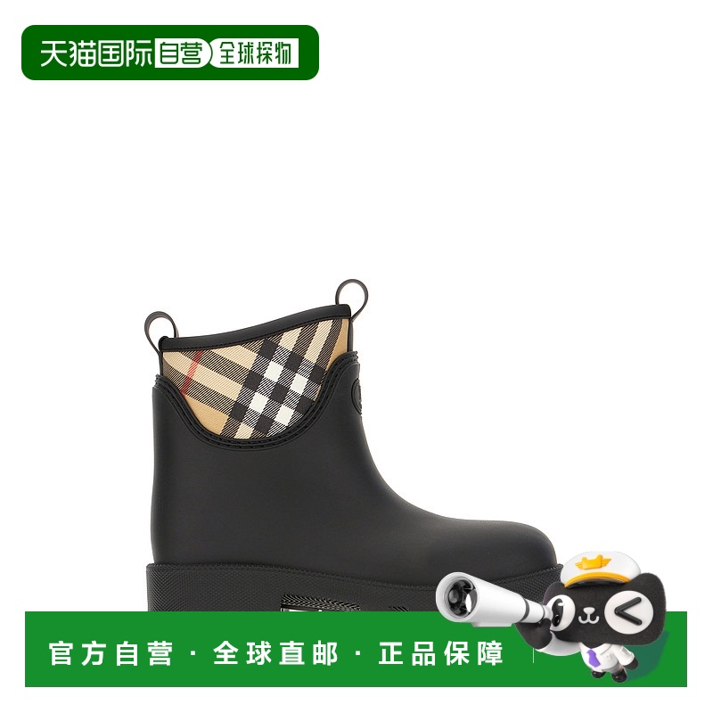 1h可退 欧洲直邮Burberry 博柏利 女士圆头厚底靴子时尚女鞋雨靴