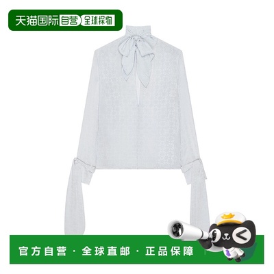 香港直邮Givenchy 提花蝴蝶结衬衫 BW61DL15T4