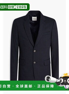 香港直邮Sandro 男士 羊毛提花西装外套 SE01009MARINE