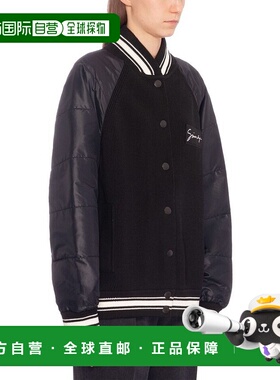 香港直邮Givenchy 黑色徽标休闲夹克 BW004G4Z3P