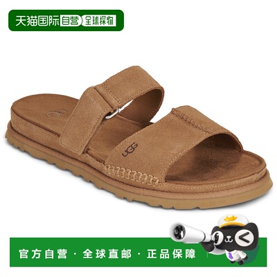 欧洲直邮UGG鞋子女拖鞋棕色GOLDENGAZE SLIDE凉鞋女鞋