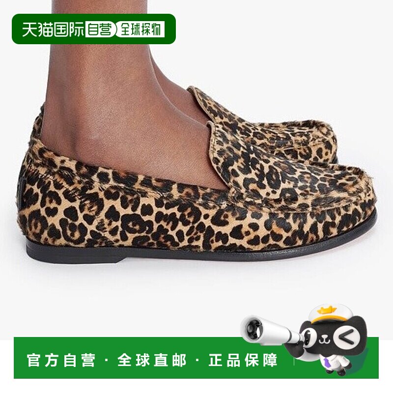 自营欧洲直邮APC 女士豹纹皮革莫卡辛鞋乐福鞋一脚蹬