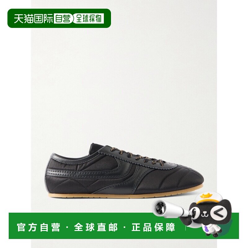 Dries Van Noten 德赖斯 范诺顿 男士 皮革绗缝边绸缎运运动鞋