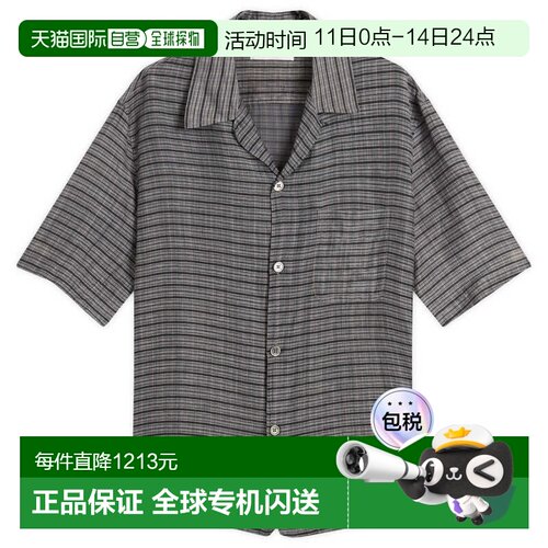 1h可退 香港直邮Our Legacy 男士 Heusen 短袖衬衫 M2252HP