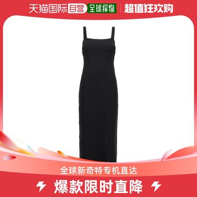 香港直邮Helmut Lang 女士Helmut Lang 罗纹不对称长连衣裙